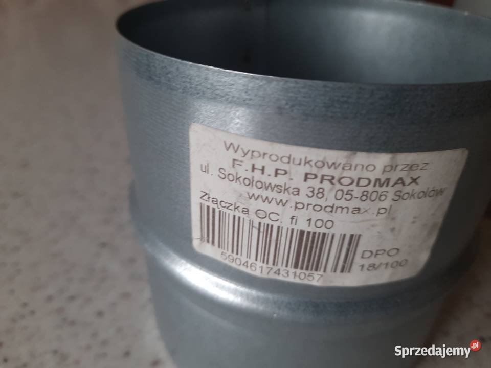 Złączka do rury wentylacyjnej spiro fi 100