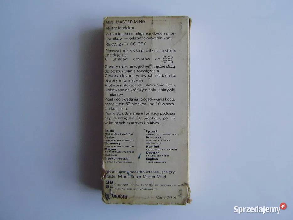 Gra logiczna Mini MASTER MIND Mistrz Intelektu Katowice sprzedam