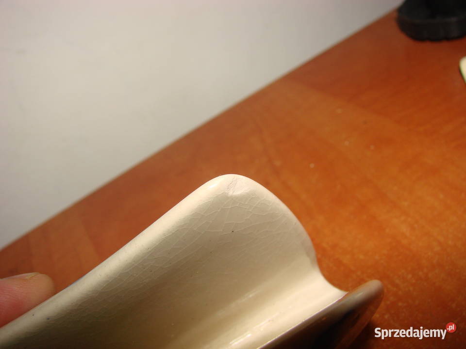 Włocławek fajansowy serwetnik PRL Pruszcz Gdański