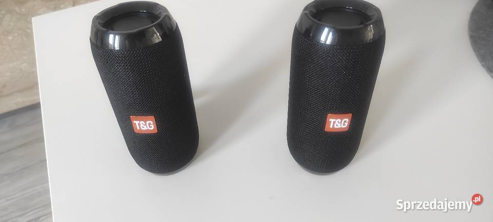 Dwa głośniki BT stereo duża bateria 1200mAh 8h Słuchawki i głośniki Krotoszyn