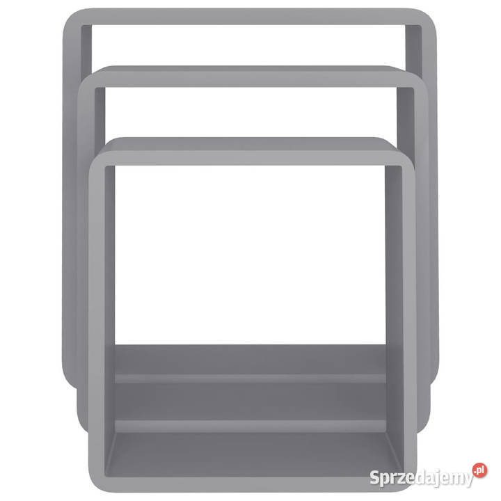 Półki ścienne kostki 3 szare MDF WM323954 Warszawa sprzedam