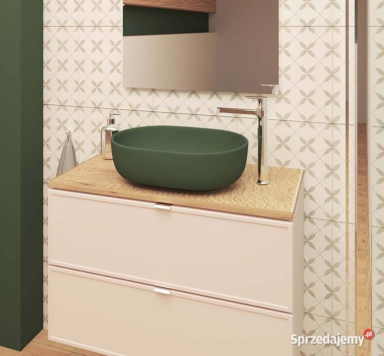 Umywalka nablatowa MODUO 50 owalna zielony mat Kraków