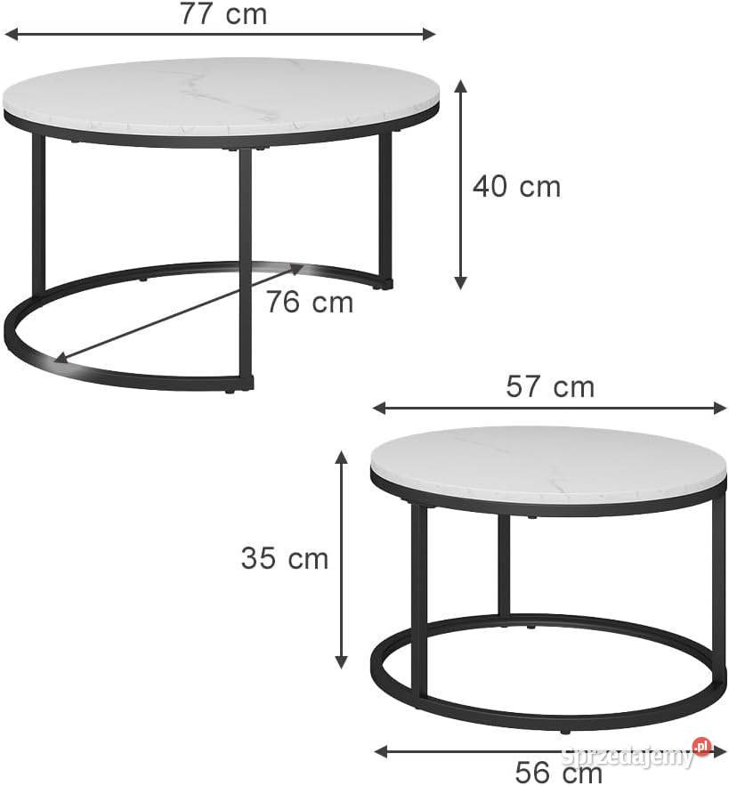 Stolik kawowy Vicco Montreal okrągły 77 x 77 x sprzedam