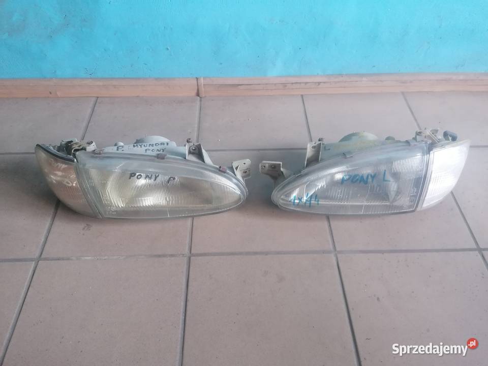 lampy przód komplet lewaprawa Hyundai Pony r96 Lampy przednie Piotrków Trybunalski
