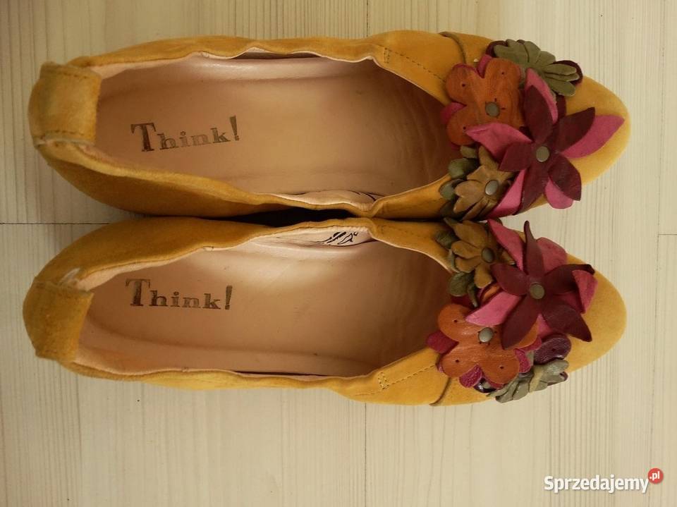 Buty Skórzane Skóra Naturalna Czółenka Baleriny inna Łomża