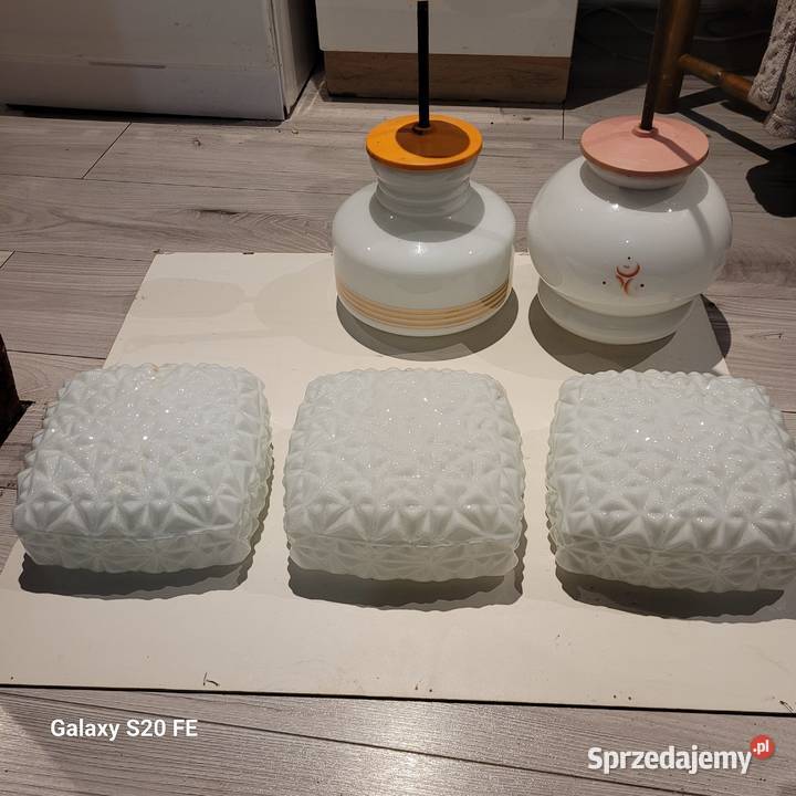 Lampy wiszące lata 70 stan komplet dolnośląskie Walim