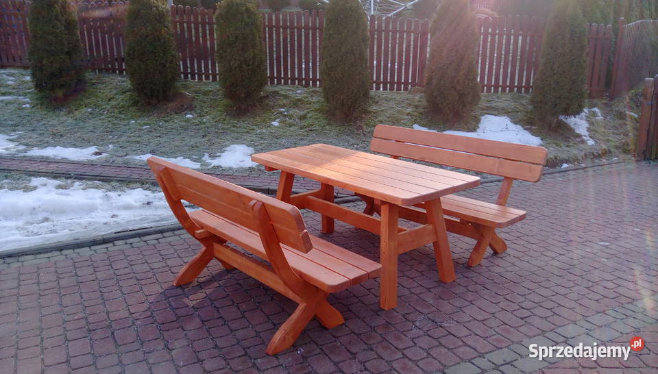 Meble ogrodowe ławki stoły komplet ogrodowy
