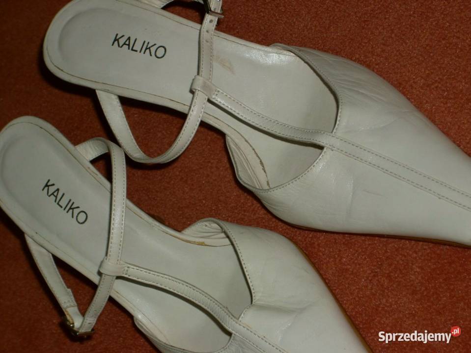 KALIKO Skórzane szpilki Nowe vintage brązowy/beżowy Nowy Sącz