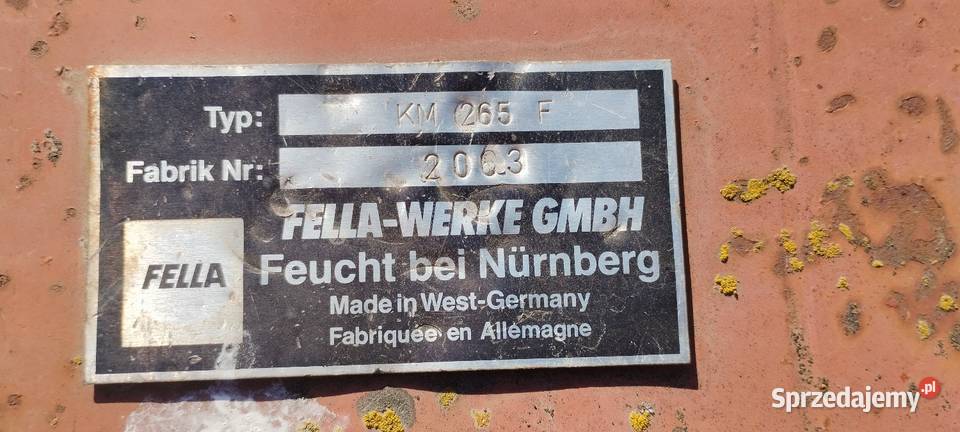 Kosiarka czołowa Fella Werke 265 F Rolnictwo