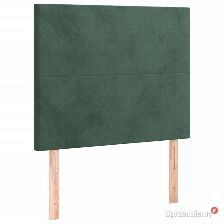 Łóżko kontynentalne z materacem zielone aksamit 128cm