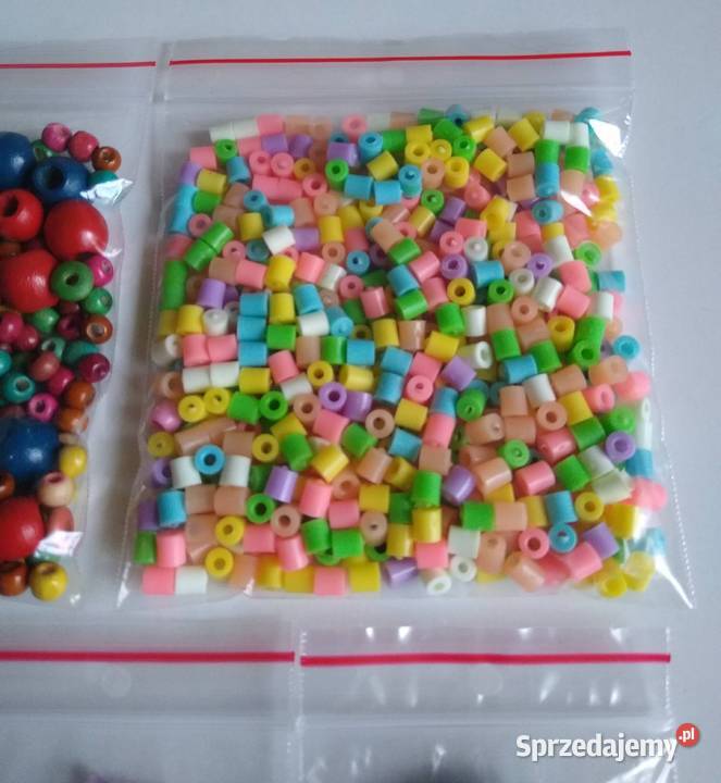 Koraliki MIX Drewno Plastik pomorskie Gdańsk