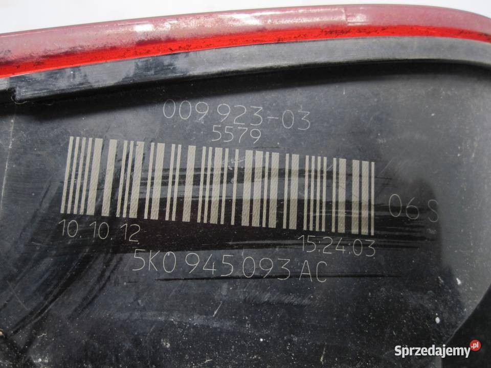 VW GOLF VI 09r lampa lewa tył w klapę osobowe Kielce