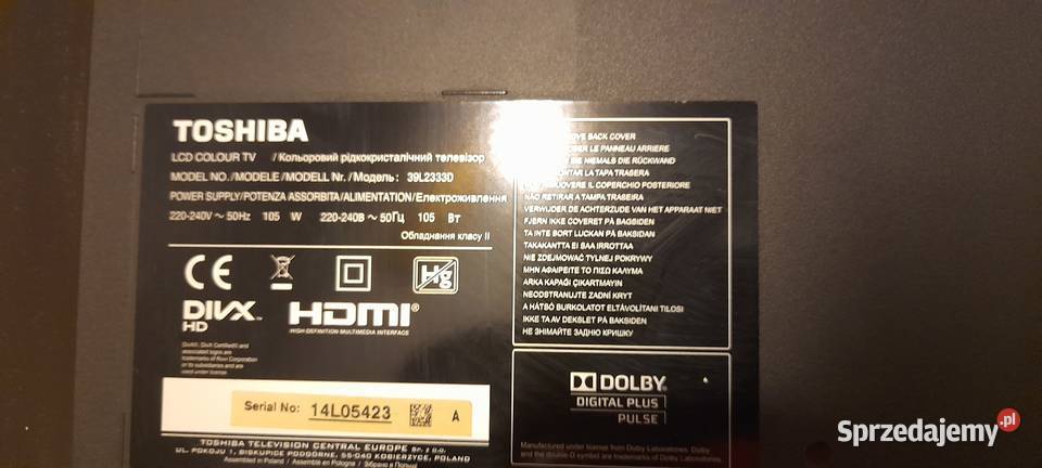 Telewizor Toshiba 37 Cieszyn sprzedam
