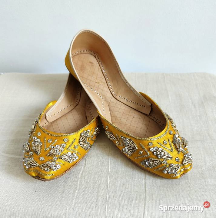 Indyjskie buty baleriny khussa 38 zdobione Szczecin