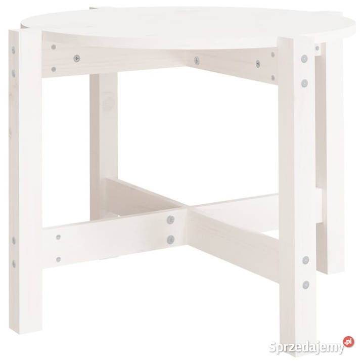 Stolik kawowy biały 625x45 lite drewno sosnowe Warszawa
