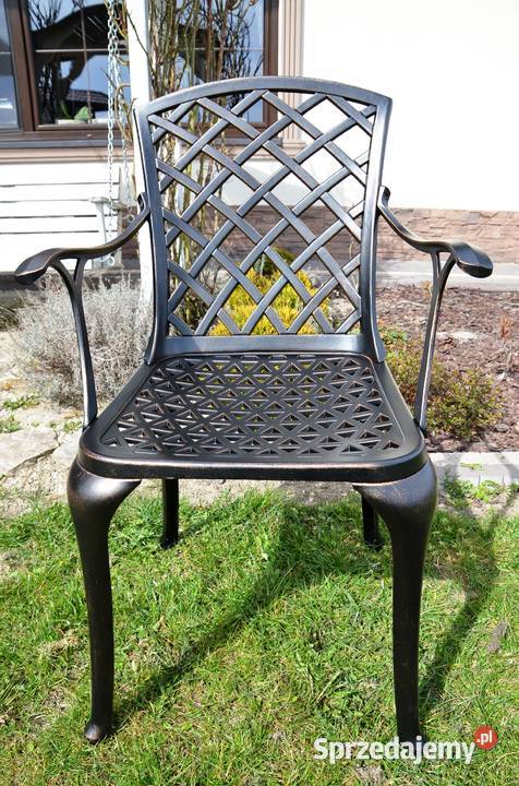 Meble ogrodowe metalowe komplet 6 osób Breń