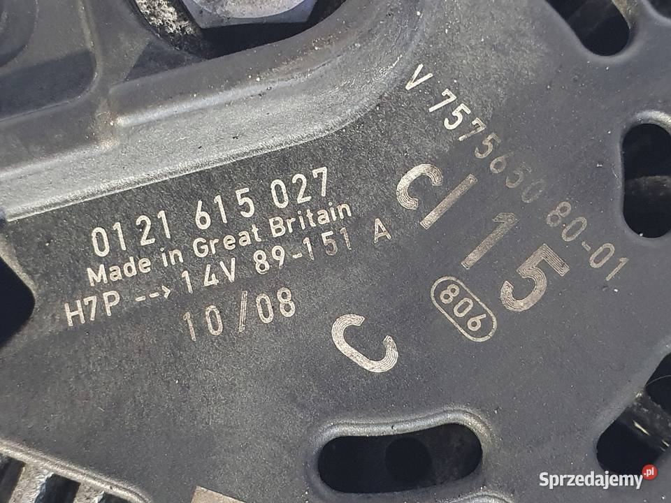 ALTERNATOR Mini Cooper R56 16 16V VTi 0121615027 Chełm