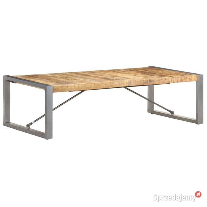Stolik kawowy 140 x 70 x 40 surowe drewno mango Warszawa