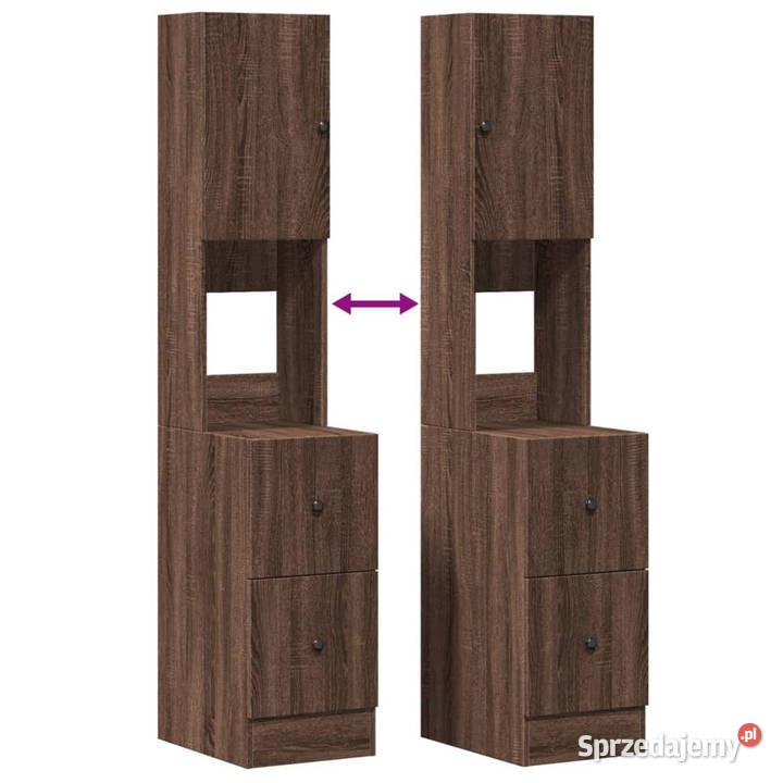 Szafka kuchenna brązowy dąb 35x50x180 WM840764 Warszawa