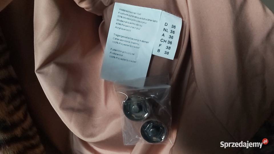 Maddox płaszcz damski sztuczne futerko panterka Kurtki i płaszcze Lublin sprzedam