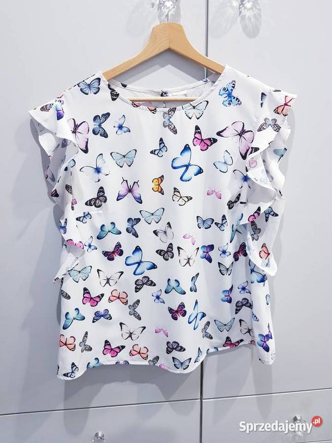 Wiosenna bluzeczka w kolorowe motyle R42 śląskie