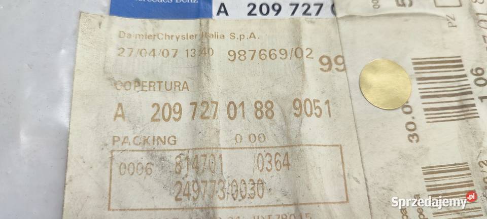 OSŁONA GŁOŚNIKA W DRZWIACH MERCEDESBENZ GLK 0815