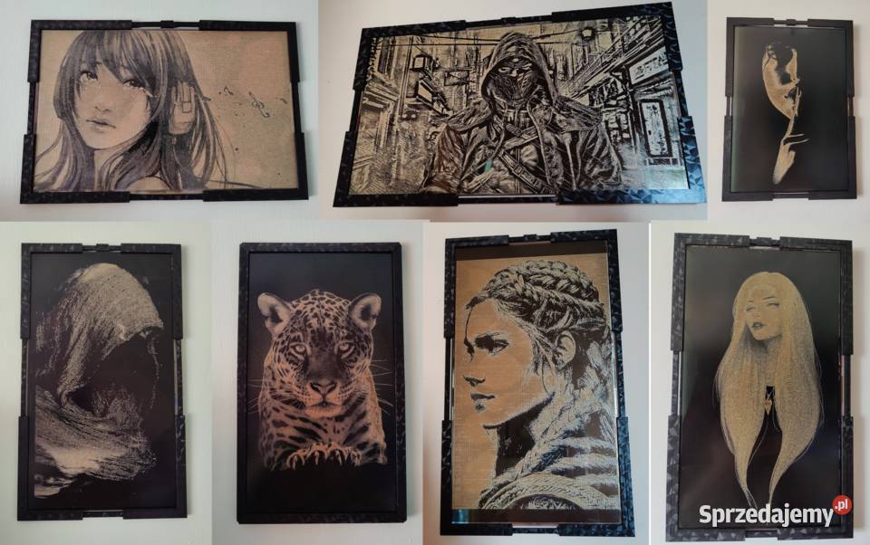 Obraz na czarnym szkle unikat niesamowity efekt Pszczyna