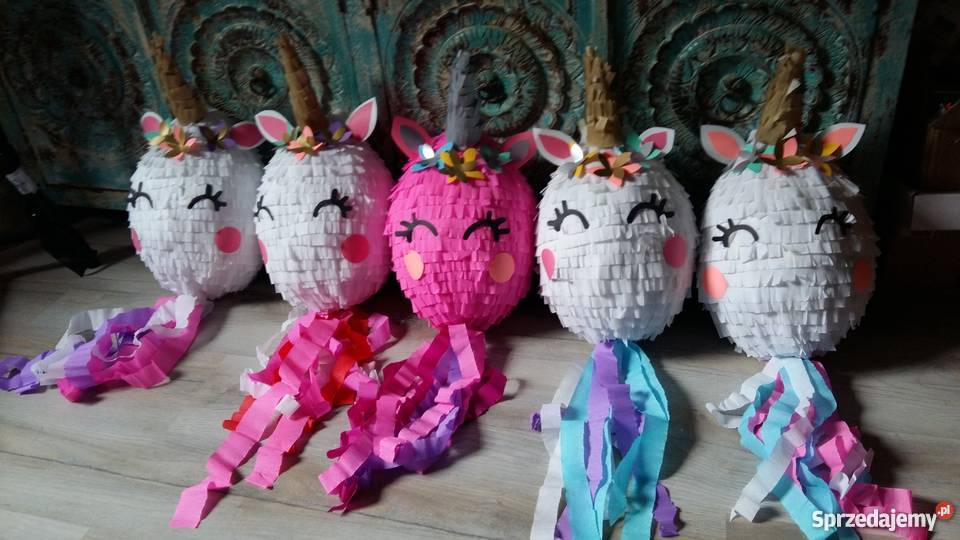 Piniata jednorożec xl cukierek urodziny pinata śląskie Ruda Śląska