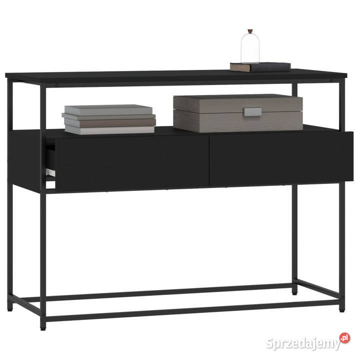 Stolik konsolowy czarny 100x40x75 materiał Warszawa