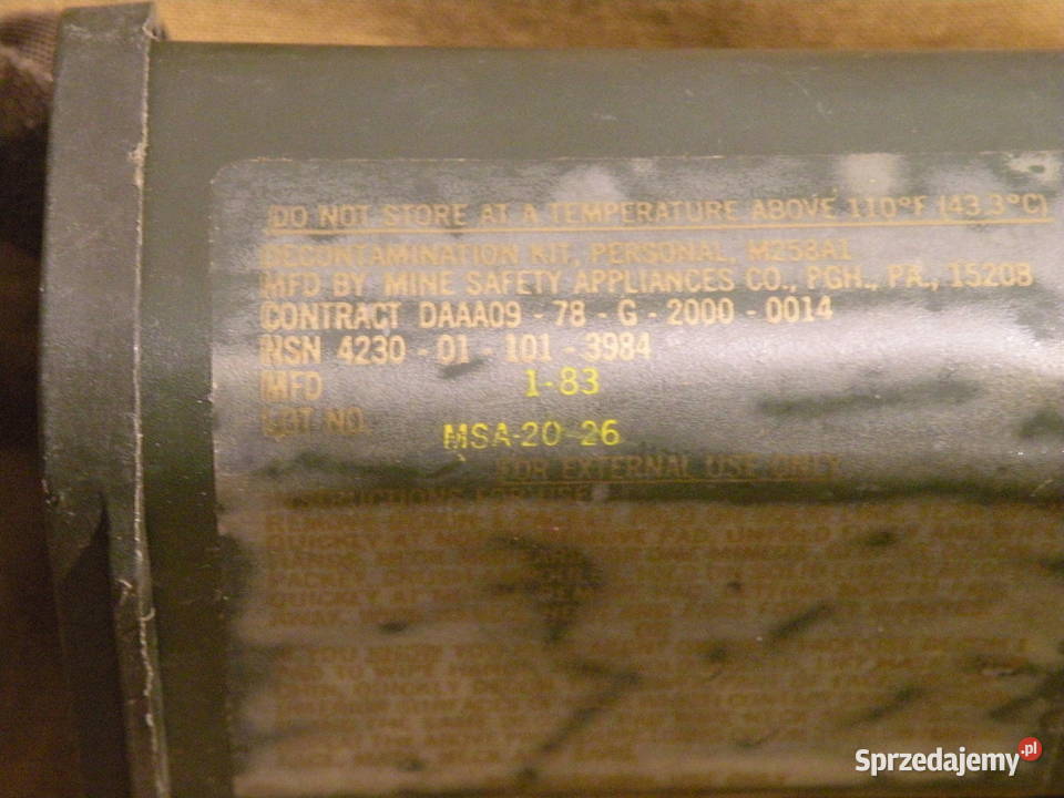 Pudełko wodoszczelne us army decon kit 83r Wrocław