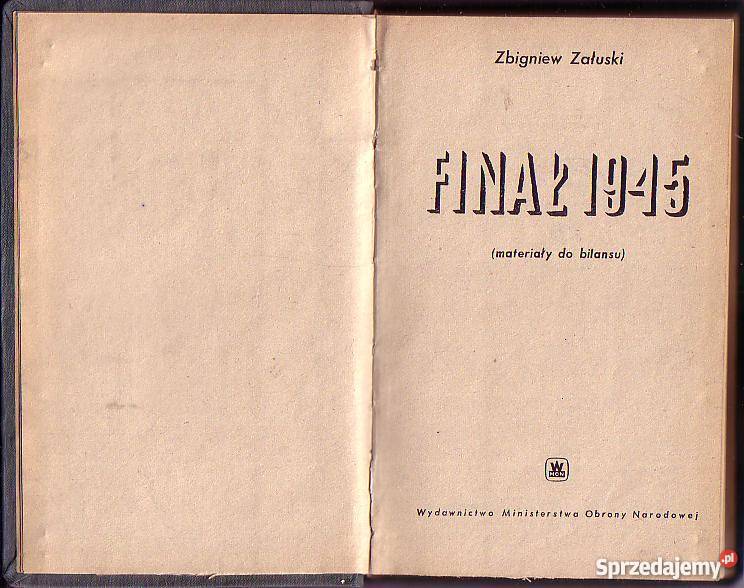 8065 FINAŁ 1945 MATERIAŁY DO BILANSU ZBIGNIEW małopolskie Czyrna