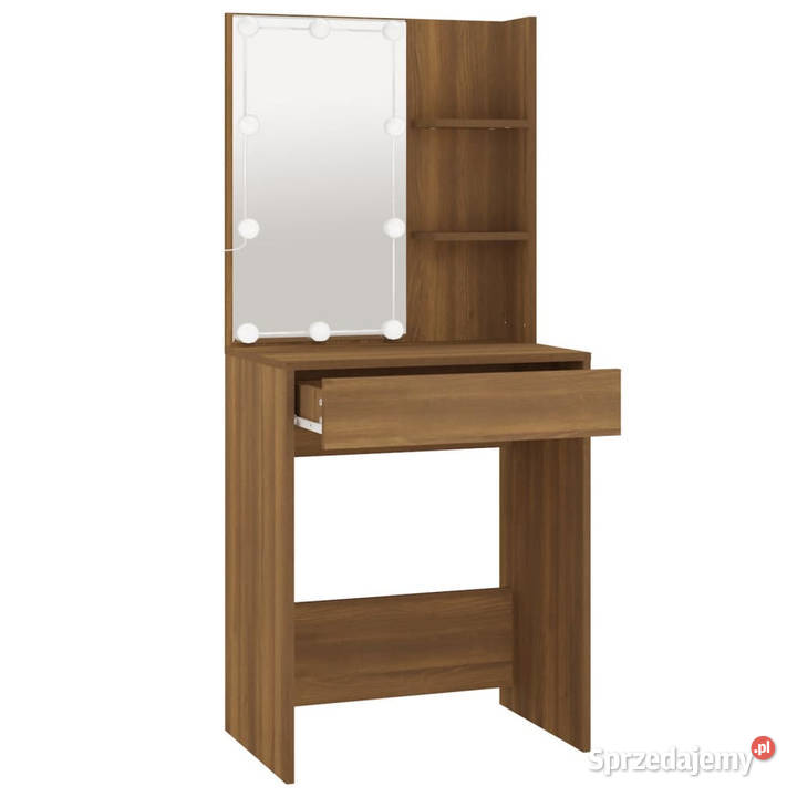 Toaletka z LED brązowy dąb 60x40x140 WM820444 Warszawa
