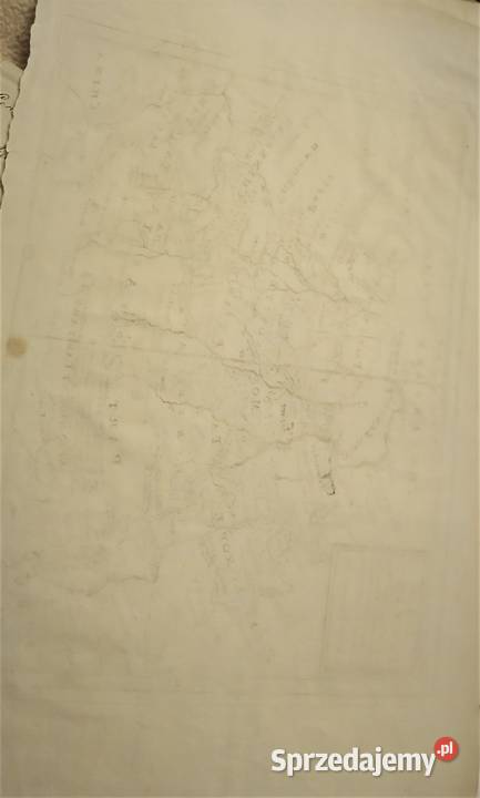 Starodruk Carska Rosja Syberia Mapa 1732 r wielkopolskie Poznań sprzedam