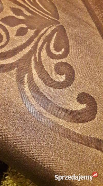 Kwadratowa brązowa serweta 100x100 bieżnik ecru odcienie brązowego Radom