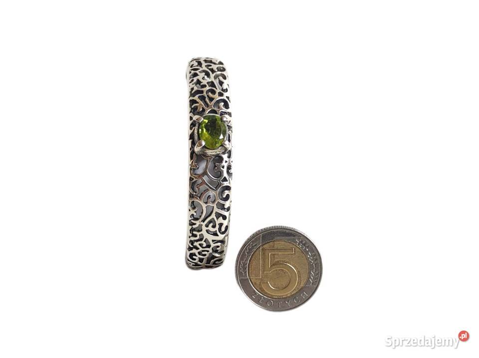 7585 Piękna Srebrna Bangle z Oliwinem Kędzierzyn-Koźle sprzedam