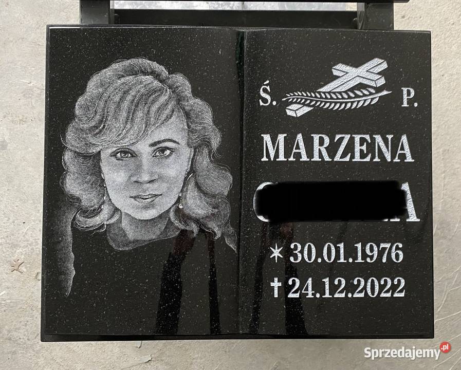 PROMOCJA Książka granitowa nagrobna litery