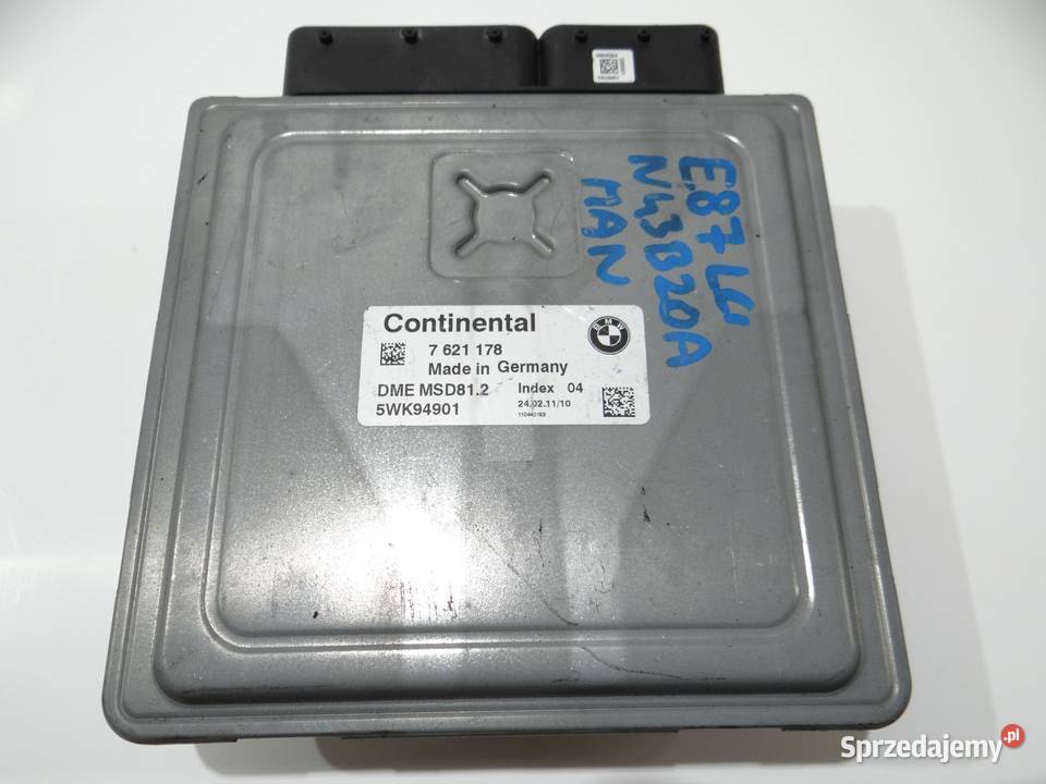 KOMPUTER STEROWNIK SILNIKA BMW E87 N43B20A osobowe Strzyżewice