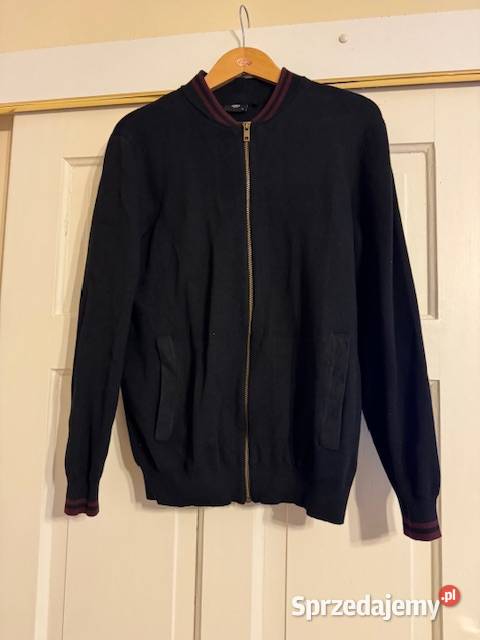 Sweter męski L Carry na zamek z bawełny czarny z Częstochowa