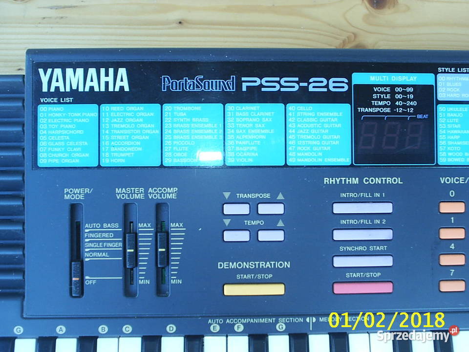 Keyboard dziecka Yamaha PSS26 do poważniejszej Instrumenty klawiszowe i MIDI Kłodzko