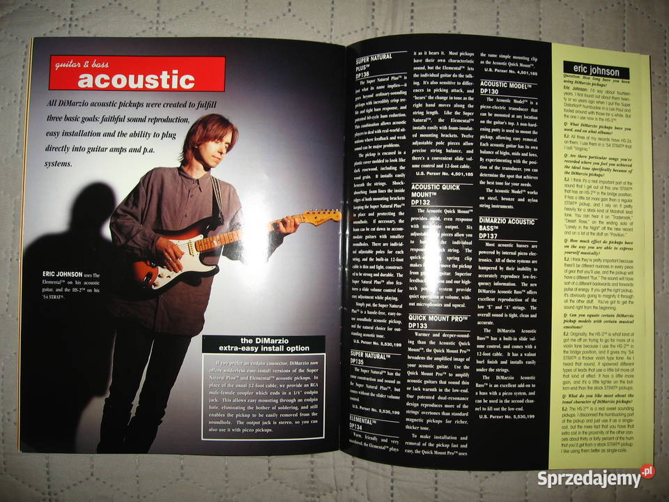 Di Marzio Pickups 1996 catalog katalog Kępice sprzedam