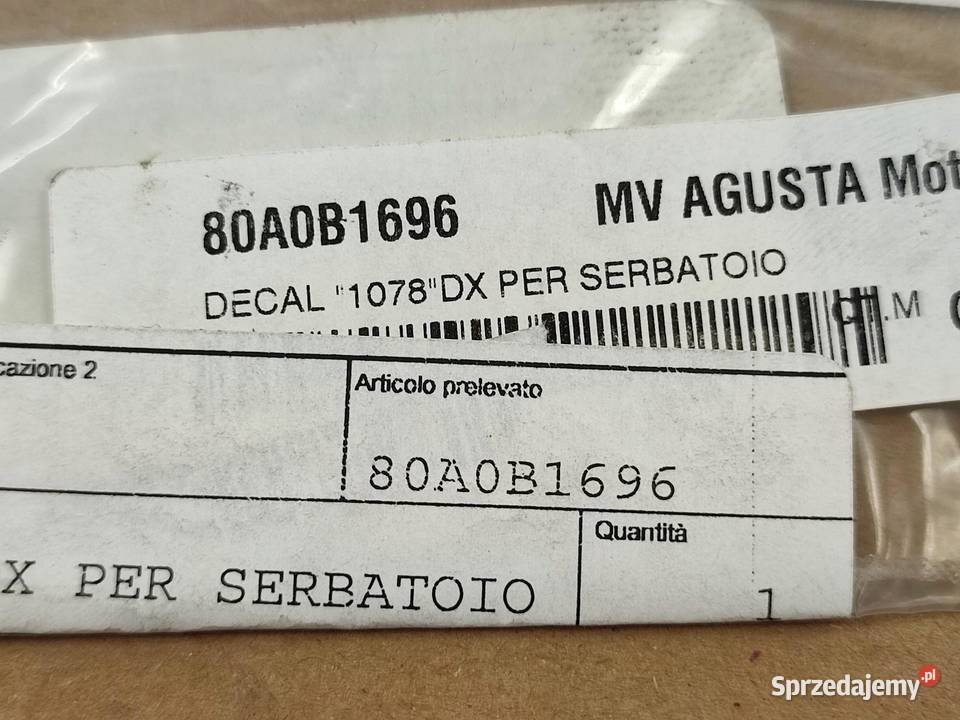 NAKLEJKA 1078 NA BAK PRAWA STR MV AGUSTA BRUTALE