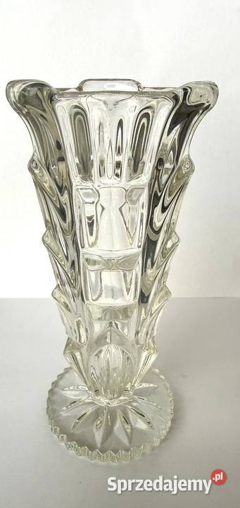 Wazon Art Deco Skrzydlak Szkło Prasowane Vintage małopolskie Kraków