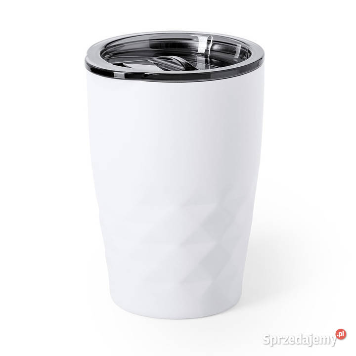 Kubek termiczny 350 ml logo grawer 10 biały Leżajsk