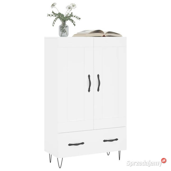 Wysoka szafka biała 695x31x115 materiał Warszawa sprzedam