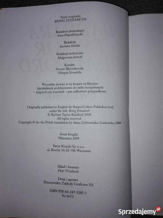 Elizabeth Barbara Taylor Bradford o dynastii z Gdańsk