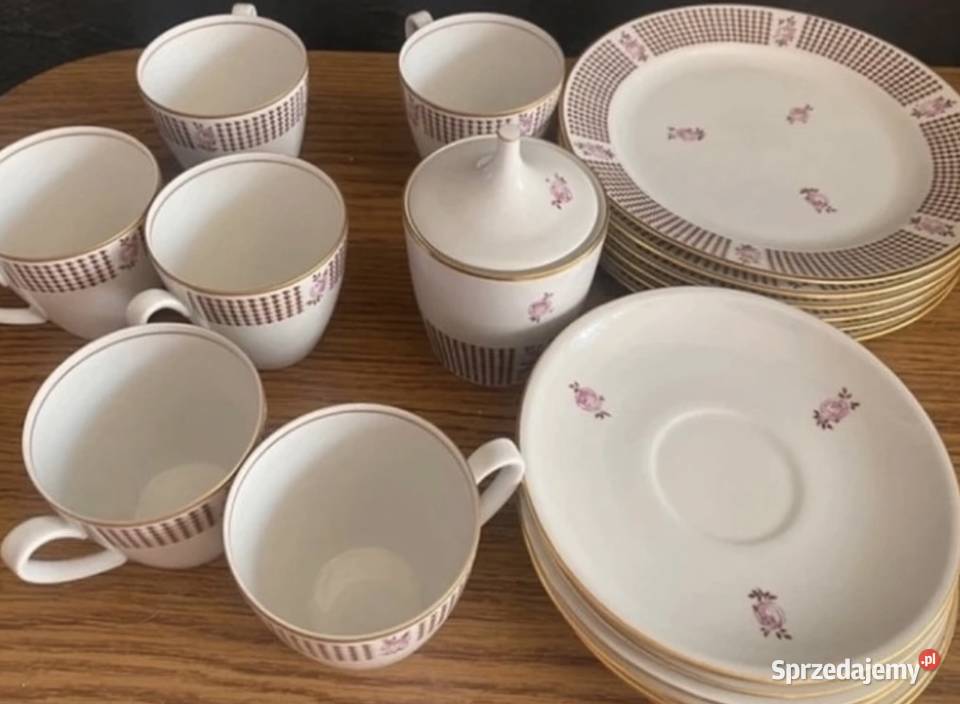 Zestaw do kawy herbaty stara niemiecka porcelana Wałbrzych