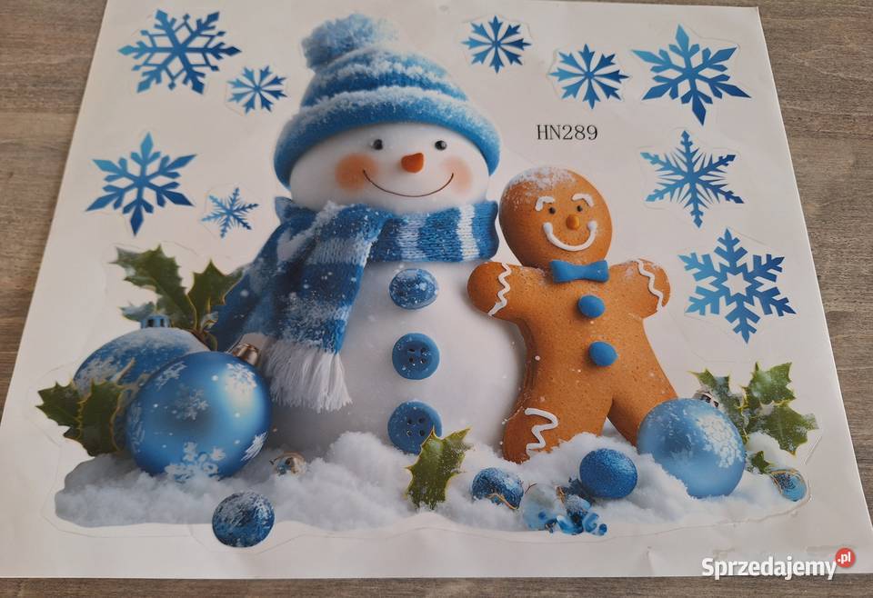 Naklejka świąteczna na okno szybę dekoracja wielkopolskie