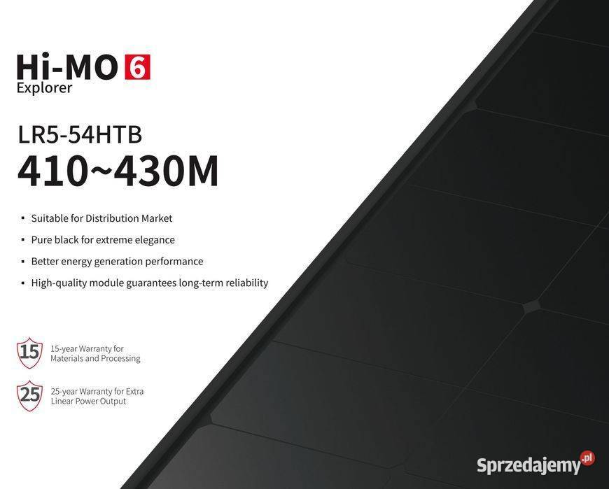 Panel PV LONGI 420W Mono N HalfCut Full Black