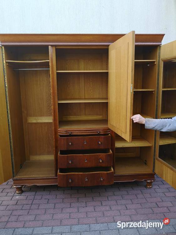 Szafa Duża Dębowa Stara Antyk Stanie Okazja wielkopolskie Swarzędz