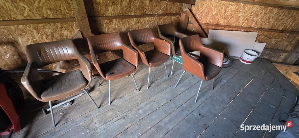 Fotele 5 meblomet vintage PRL